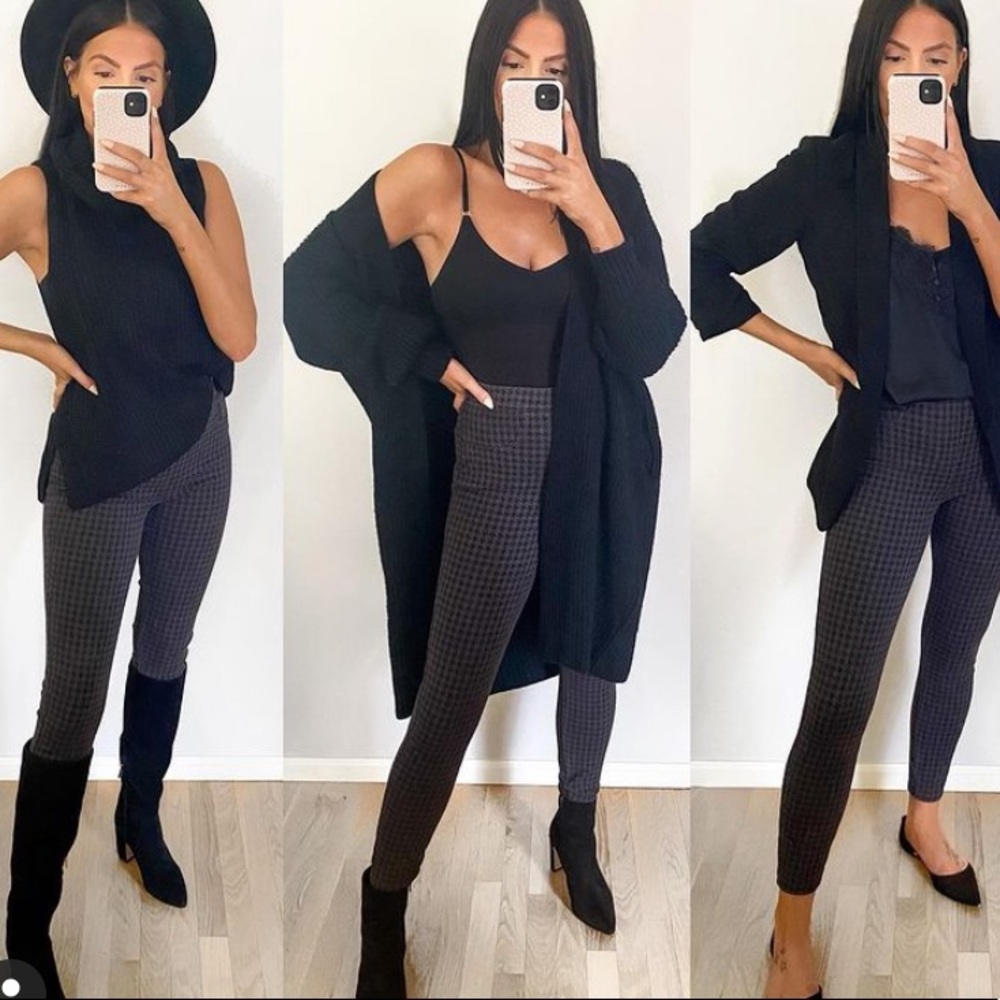 Spanx houndstooth Jean ish leggings